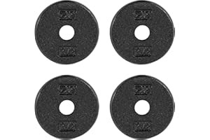 CAP Barbell Standard 1-Inch Cast Iron Weight Plates - Singles & Sets | 1.25-50 lbs | Multiple Options