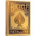 Amazon.com: Bicycle Metalluxe Gold Playing Cards - Premium Metal Foil ...