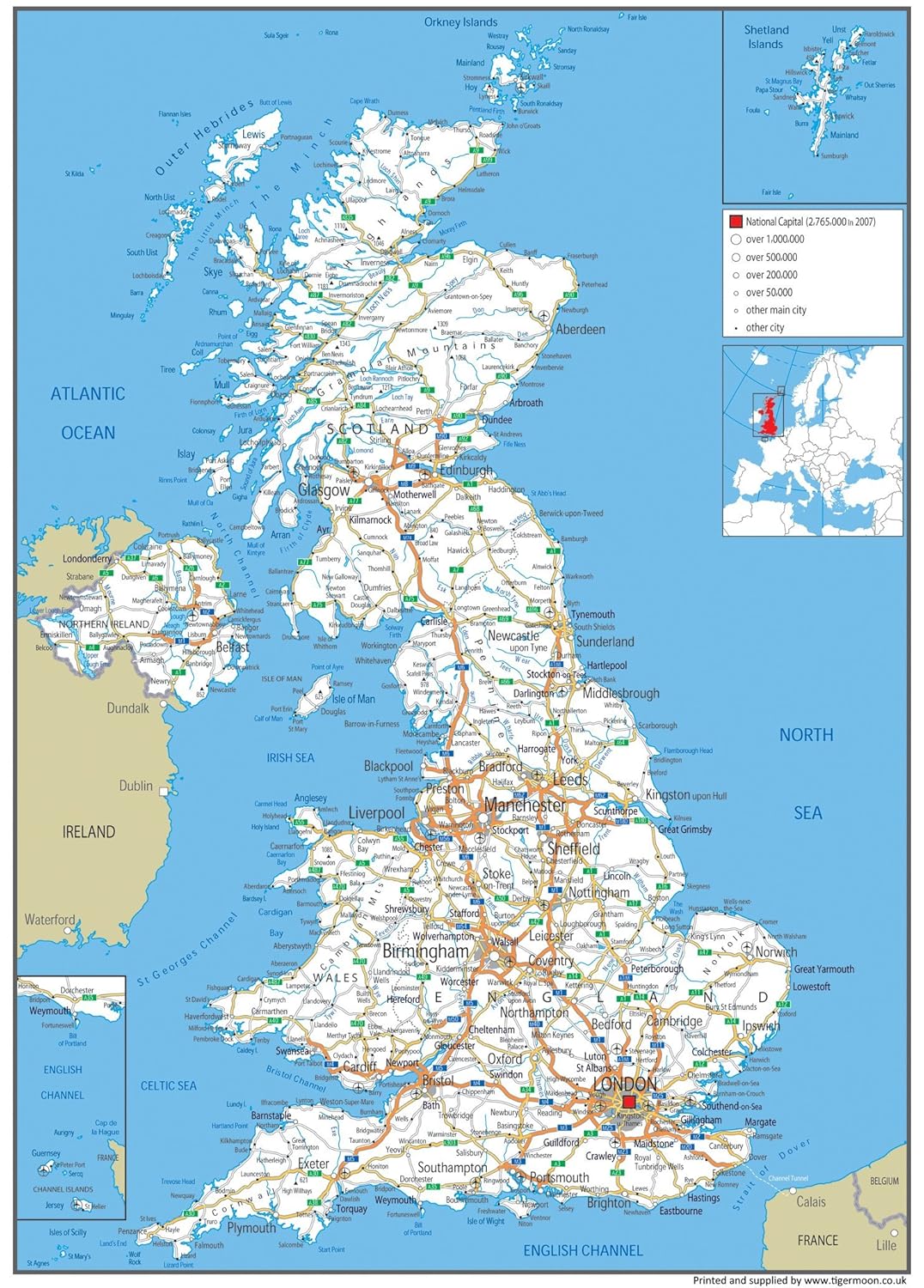 Business Industry Science GA Large UK Road Map A0 Vinyl Curriculum 