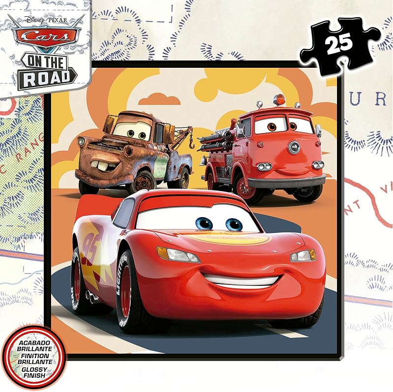 - Maleta Cars | Set de 4 Puzzles Infantiles progresivos de 12 a 25 Piezas | Medida aproximada una Vez montado: 16 x 16 cm | +3 años (19677) — foto 3 de 7