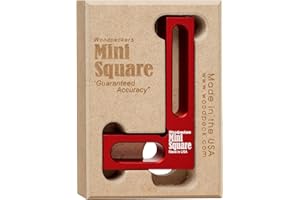 Woodpeckers Mini Square, Made in USA, Small Pocket Woodworking Square for Setup, Assembly, Checking Cutting Edge