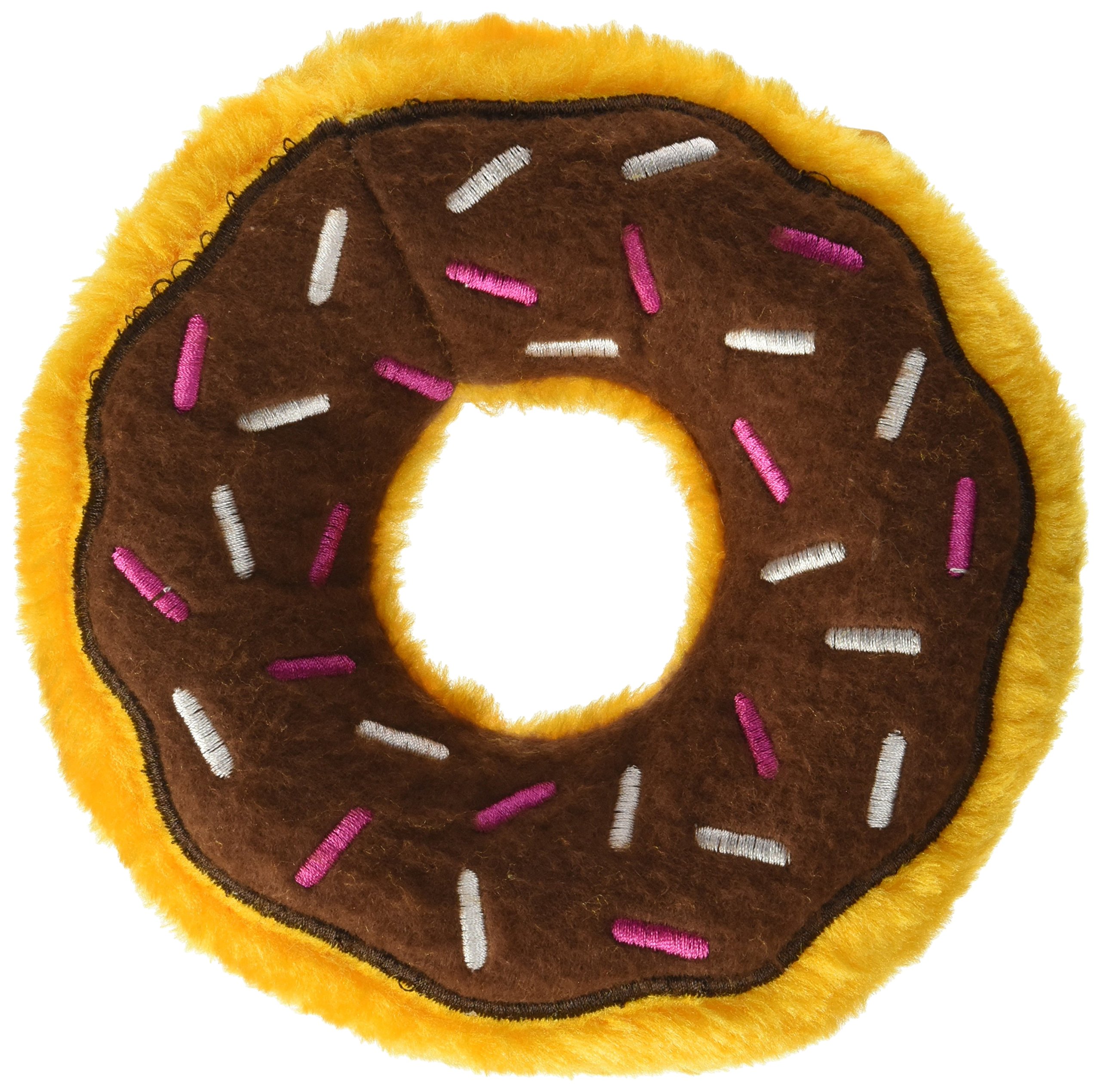 ZippyPaws - Original Donutz No Stuffing Squeaky Plush Dog Toy - Chocolate — image 1