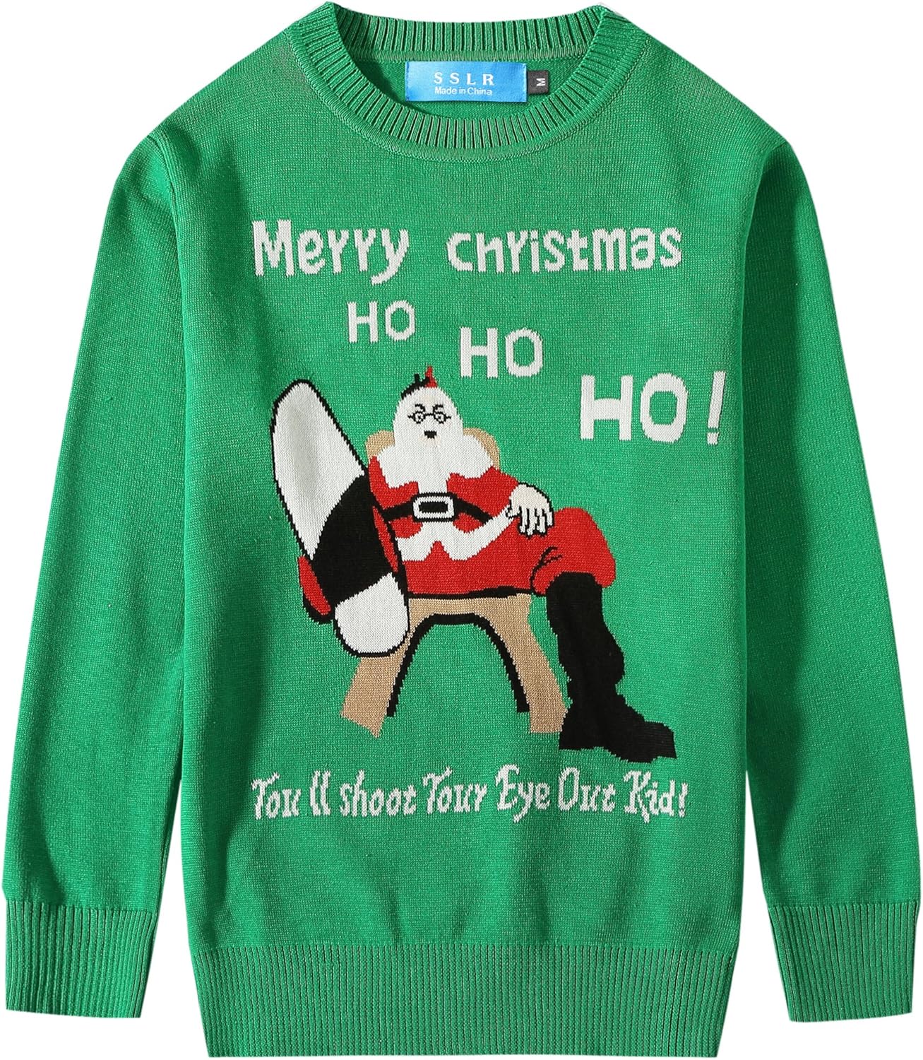 Sslr Big Boys Xmas Funny Pullover Crewneck Ugly Christmas Sweater Pullover