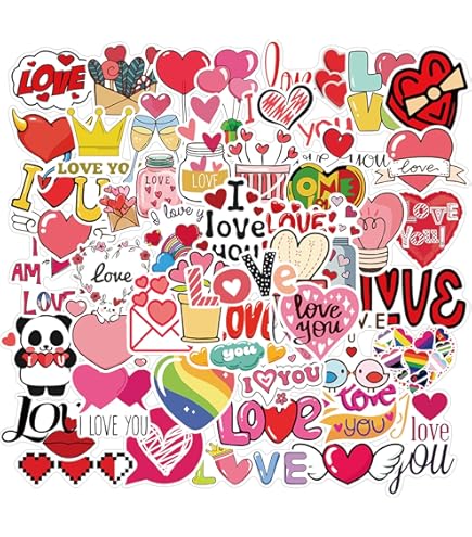Amazon.com: Heart Sticker, I Love You Stickers Pack for Girlfriend