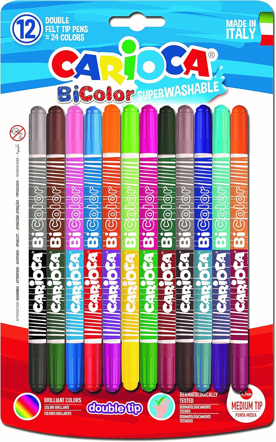 Rotuladores BiColor - 12 Uds: Amazon.es: Oficina y papelería