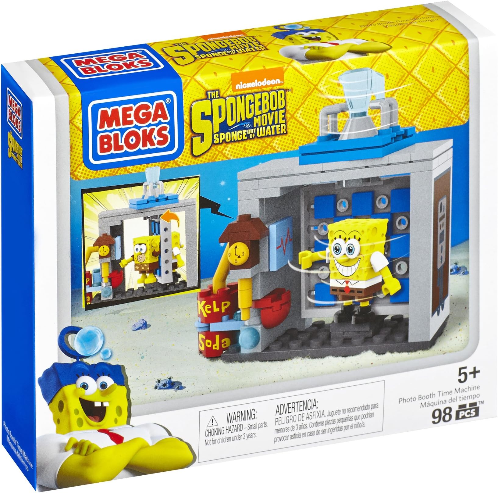 MEGA Bloks Square Pants Photo Booth Time Machine Building Set
