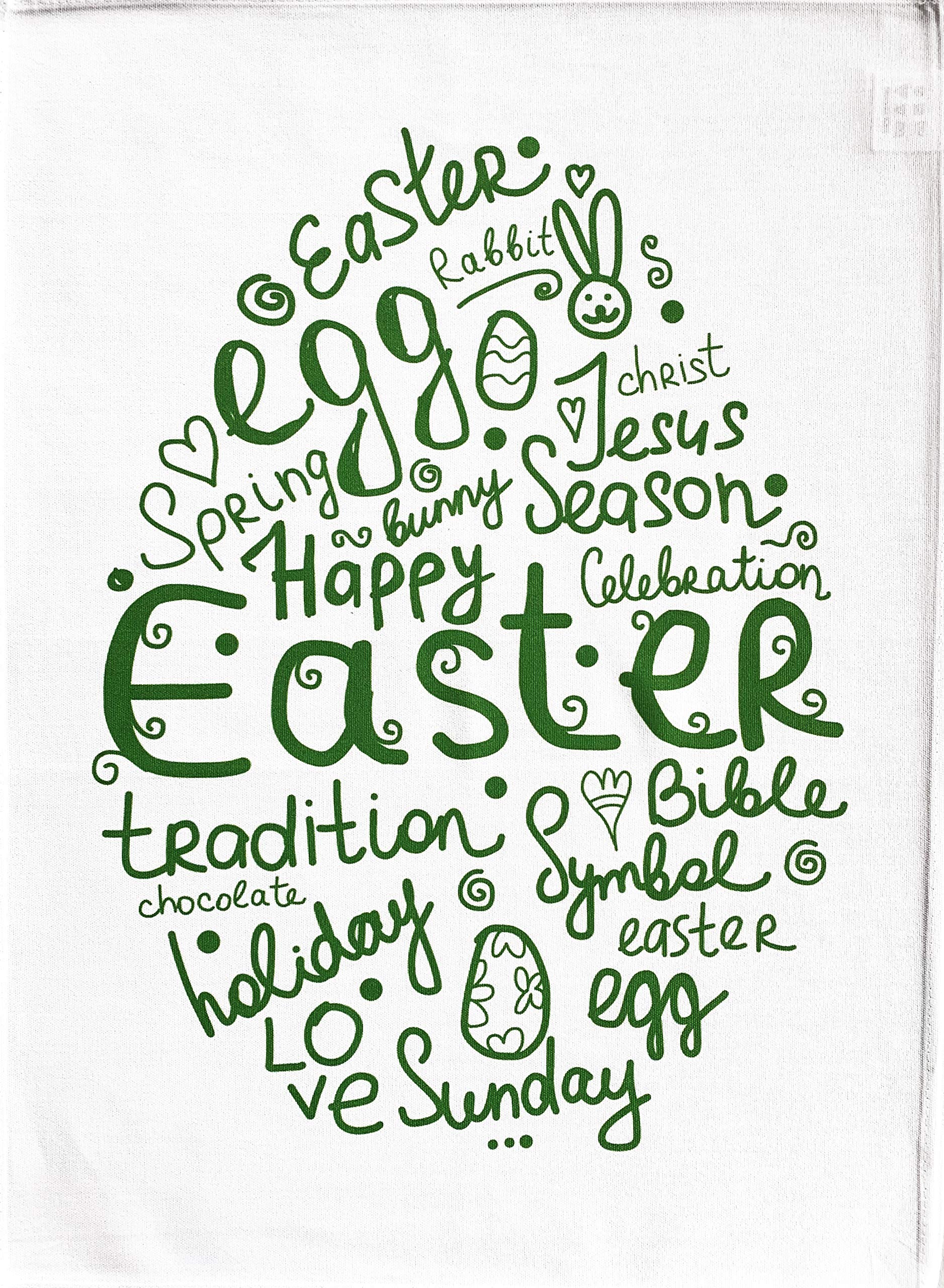 Half a Donkey Happy Easter Large Cotton Tea Towel