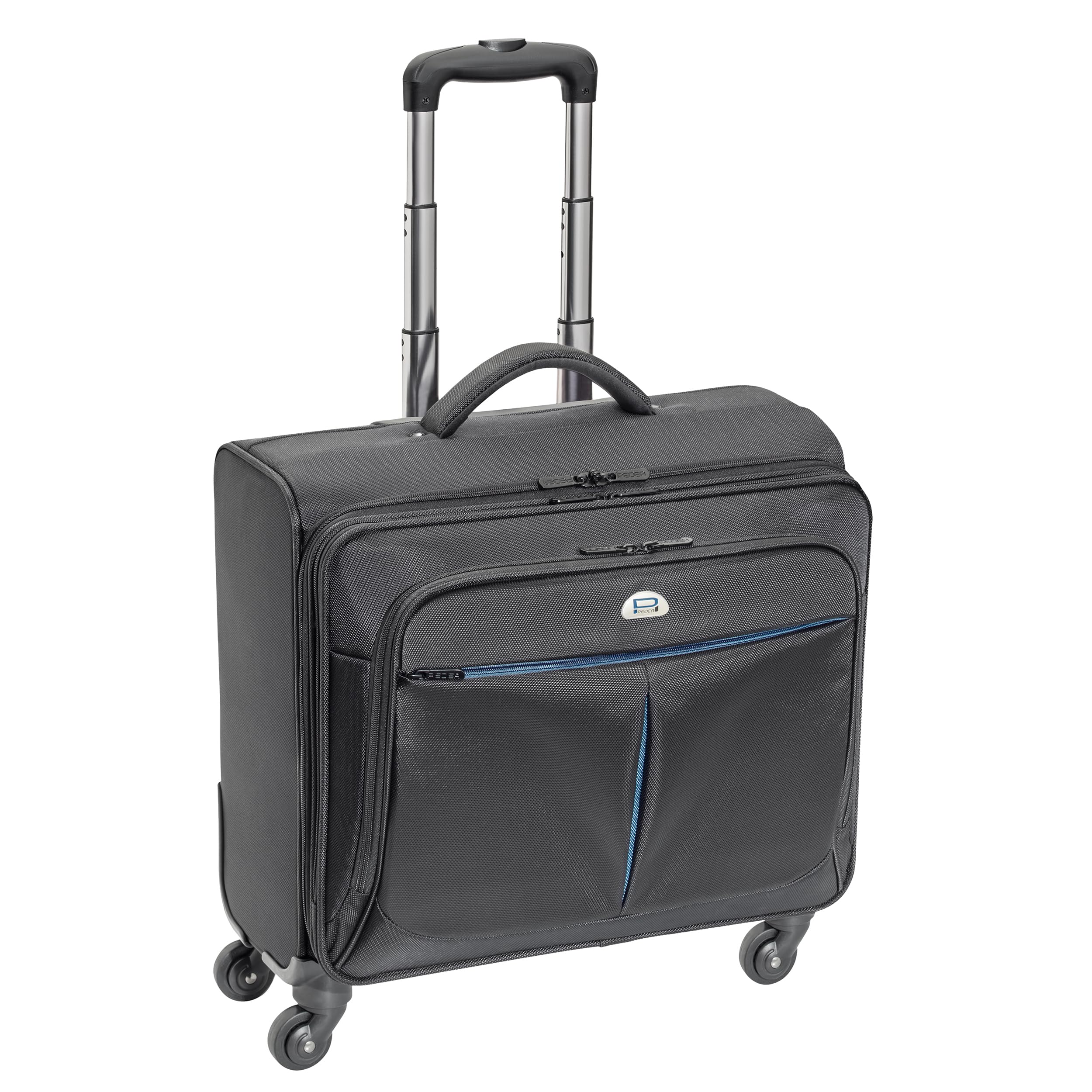 PEDEA business trolley Premium Plus rolling case for laptops up to 17.3 inches (43.9 cm) with overnight compartment, black