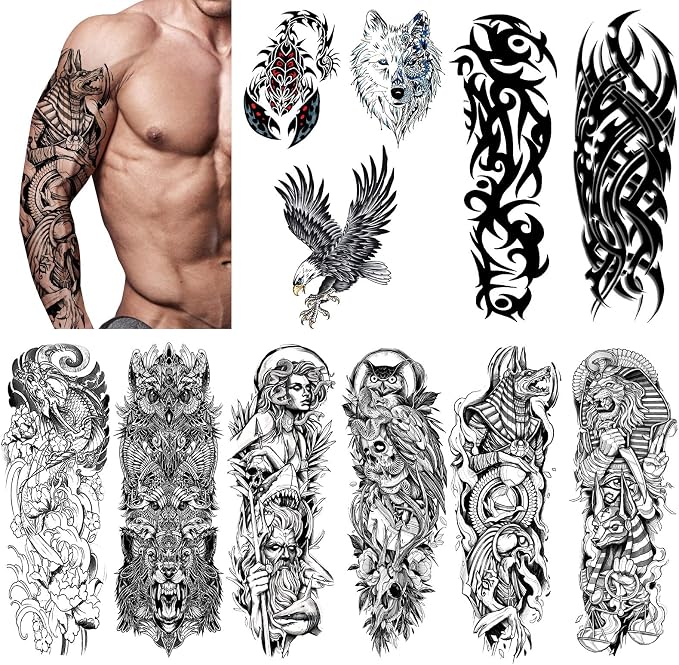 Panegy Full Arm Temporary Tattoo Adults Fake