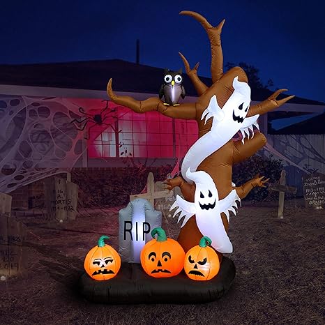 9 Foot Tall Halloween Inflatable Tree With Ghosts Pumpkins Owl And Tombstone Led Lights Decor Outdoor Indoor Holiday Decorations Blow Up Lighted Yard Decor Lawn Inflatables Home Family Outside Amazon Co Uk Garden 9 Foot Tall Halloween Inflatable Tree With Ghosts Pumpkins Owl And Tombstone Led Lights Decor Outdoor Indoor Holiday Decorations Blow Up Lighted Yard Decor Lawn Inflatables Home Family Outside Amazon Co Uk Garden