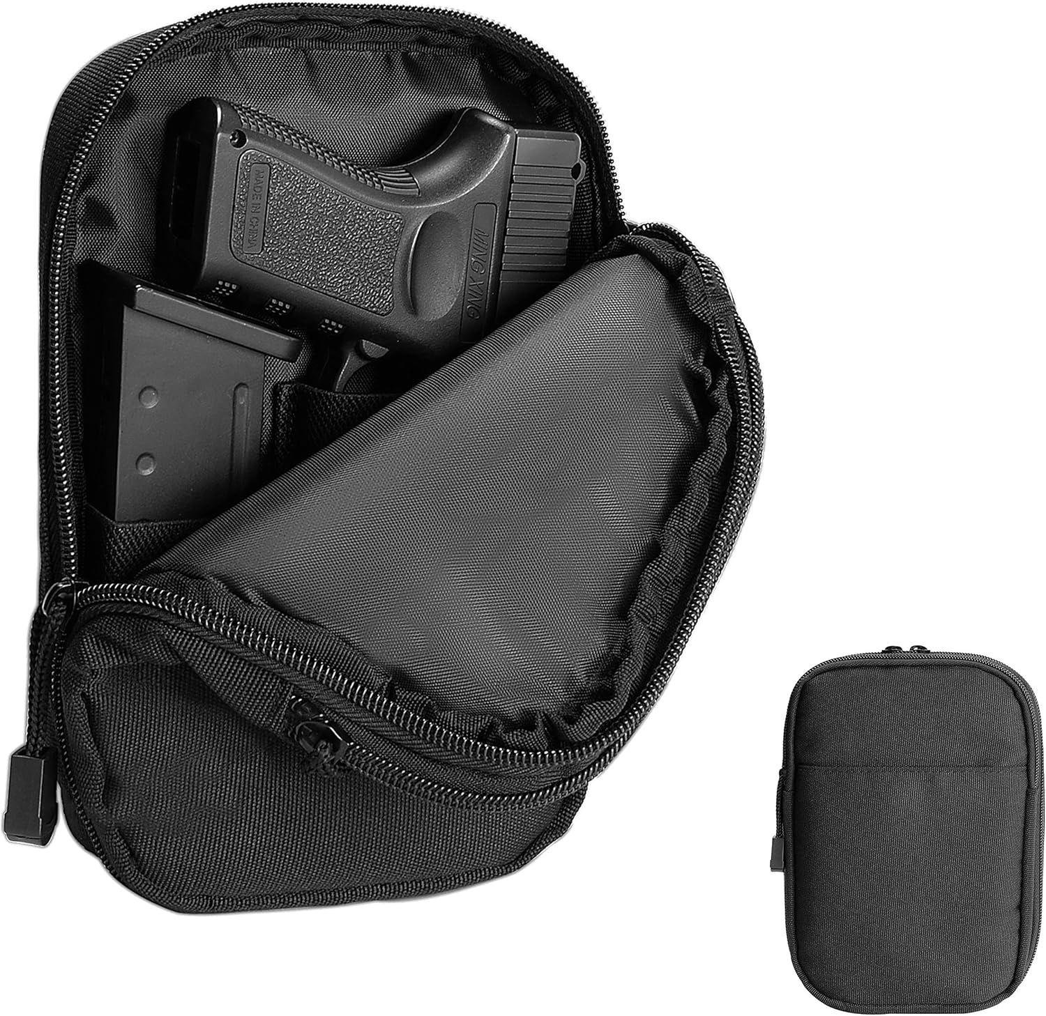 Ideagle Gun Bag for Handguns, Concealed Carry Pistol Holster, Handgun Case Waist Bag with Belt Loops: Sports & Outdoors