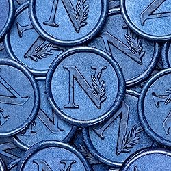 25Pcs Blue Wax Seal Stickers Handmade Vintage
