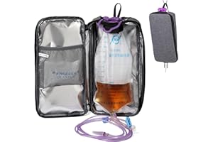 MEESYN Insulated Cover for Enteral Gravity Feeding Bag for G J GJ Tube G-tube Gtube Accessories Supplies Nutrition Liquid Insulation Cooler Fits 500ml to 1200ml Feeding Pump Bag