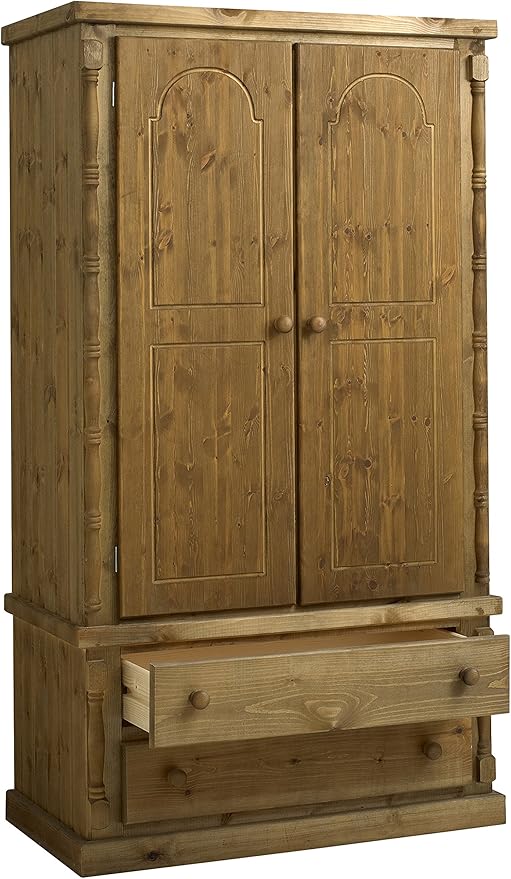 Fully Assembled Antique Pine Handmade 2+2 Wardrobe Amazon.co.uk
