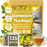 Tagalica, Premium 135 Dandelion Root Tea Bags, 100% Natural & Pure from Dandelion Root, Eco-Conscious Tea Bags, Herbal Tea. No Sugar, No Caffeine, No Gluten, Vegan