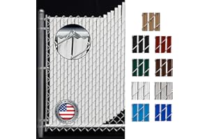 FENCESOURCE White Wave Slat (9 Colors Available) Single Wall Bottom Locking Privacy Slat for a 4 ft high Chain Link Fence (Slat Length 44.5", White)