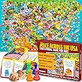 QUOKKA Board Game 1 to 10 Players - Learning, Educational - Geography, United States - 120 Question Cards, Top Facts - Indoor