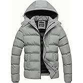 CREATMO US Men's Puffer Jacket Waterproof Winter Parka jacket Warm Thicken Ski Coat