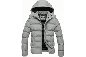 CREATMO US Men's Puffer Jacket Waterproof Winter Parka jacket Warm Thicken Ski Coat