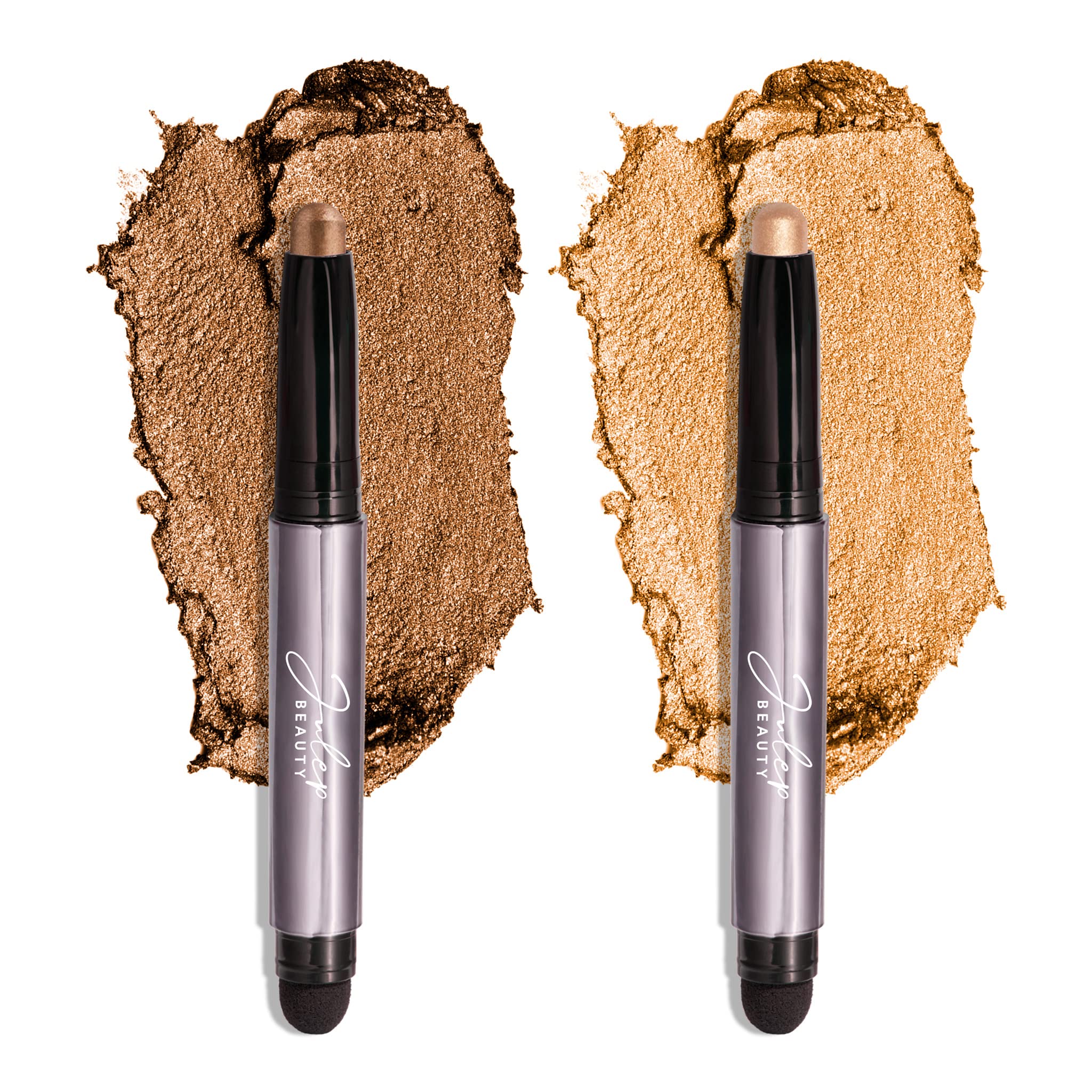 Julep Eyeshadow 101 Crème-to-Powder Eyeshadow Stick (Bronze & Warm Gold) Long-Lasting, Waterproof Eye Shadow - Blendable, Crease-Proof with Built-In Smudger