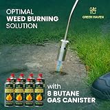 Green Haven Weed Burner with 8 Butane Canister Auto Ignition Flame Thrower view 2