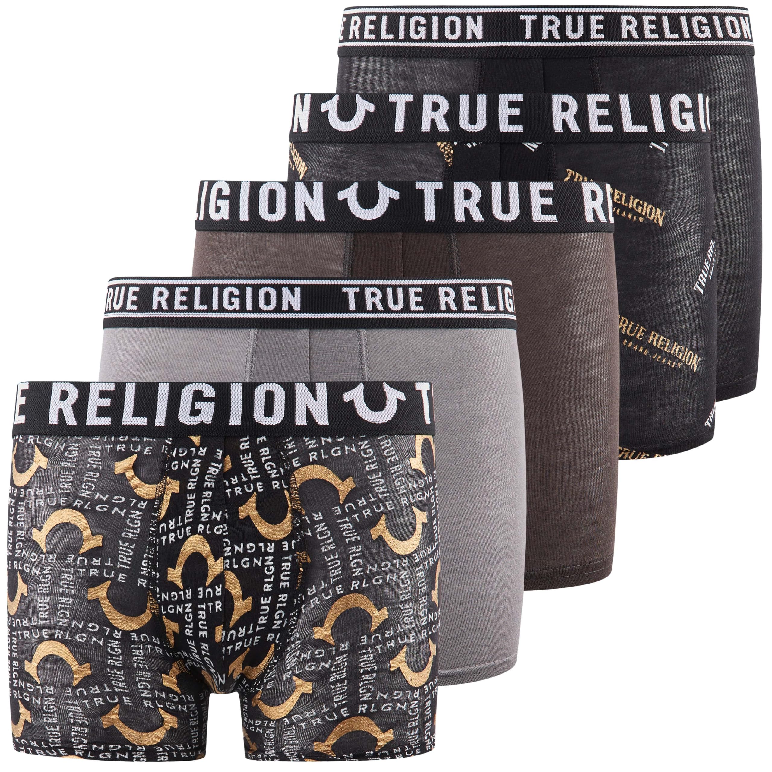 True Religion Boys Underwear 5 Pack Boxer Briefs for Boys 6-18 Durable ...