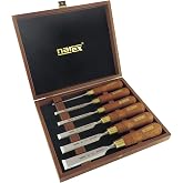 Narex Czech Steel Premium 6 pc set w/ 6 mm (1/4), 10 mm (3/8), 12 mm (1/2), 16 mm (5/8), 20 mm (13/16), 26 mm (1-1/16) Woodworking Chisels w/Hornbeam Handles in Wooden Presentation Box 853200