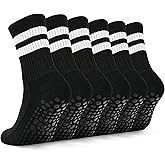 Tphon Grip Soccer Socks for Kids Boys Girls Non-slip Cushioned Athletic Sport Socks for Baseball Football Basketball