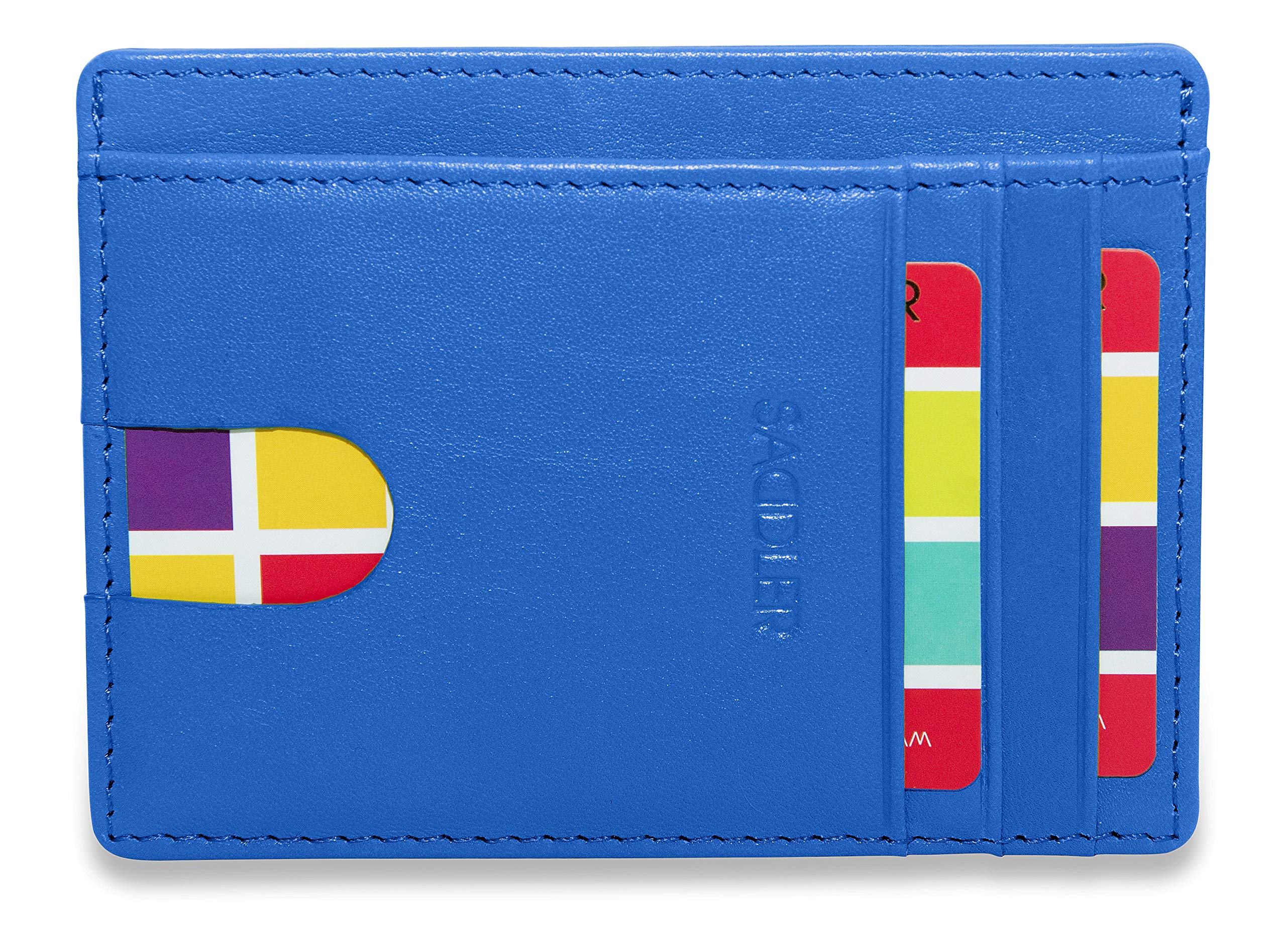 SADDLER "Stella Women's Soft Leather Slim Credit Card & ID Holder | Minimalist RFID Card Wallet | Business & Travel Case | Luxury Gift Box