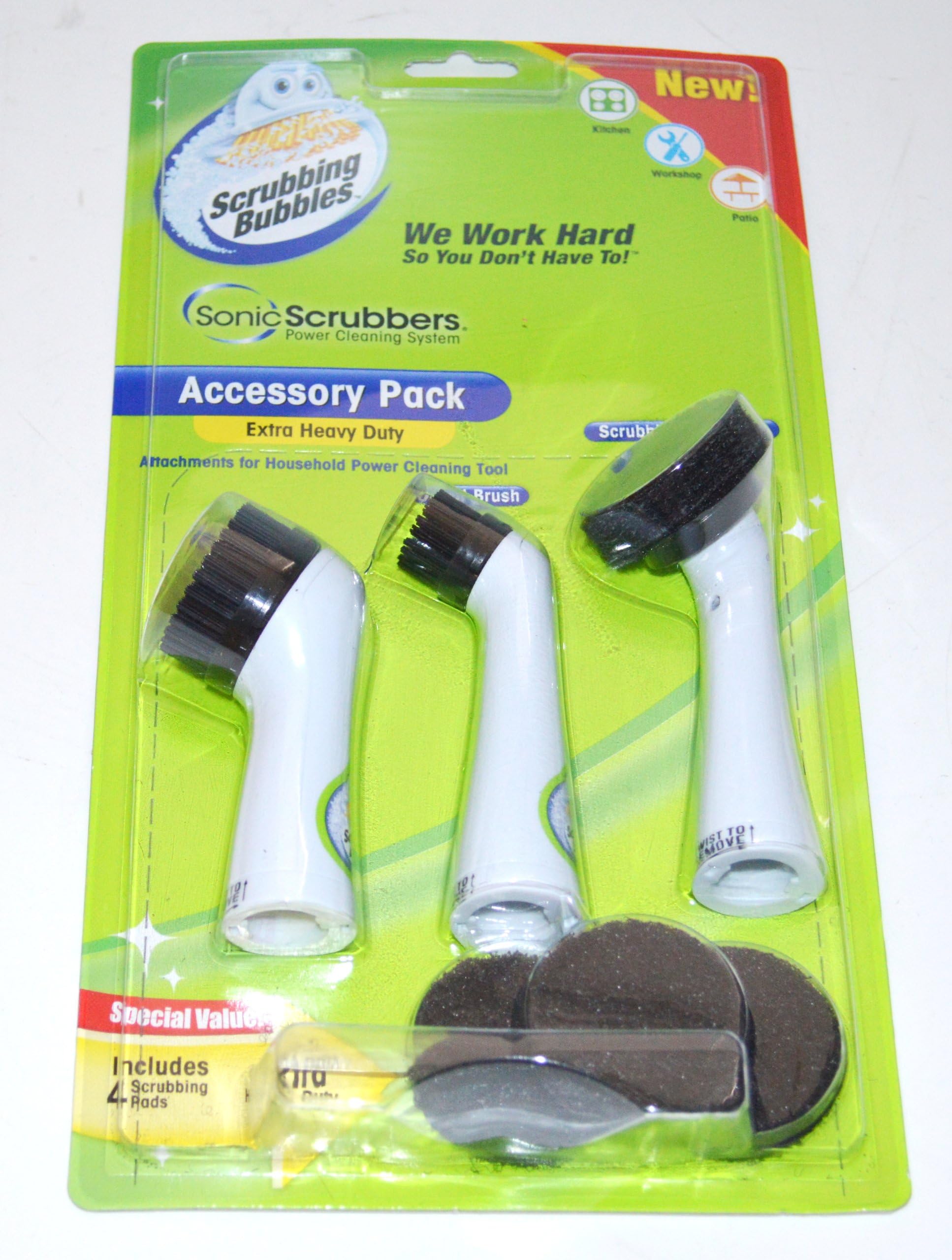 Scrubbing Bubbles Sonic Scrubbers Extra Heavy Duty Accessory Pack