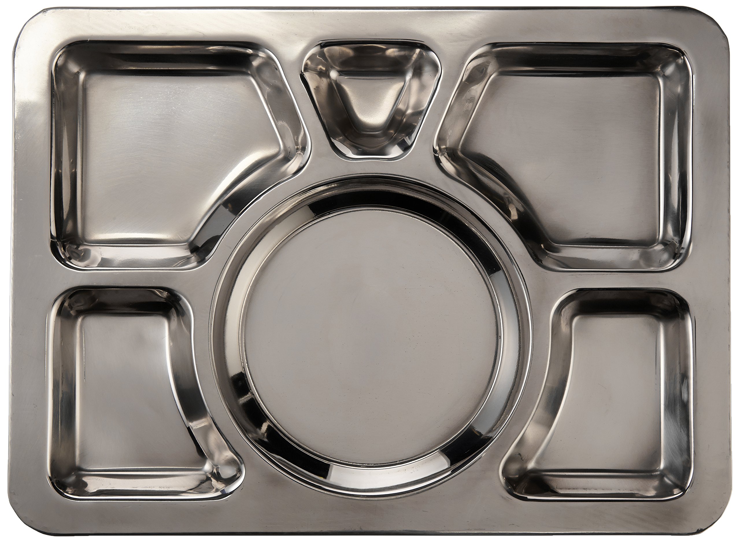 Indian-Tiffin Rectangle Thali Plate Stainless Steel