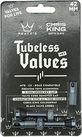 Peaty's x Chris King MK2 Tubeless Valves 7075 Aluminium 42mm Slate view 7