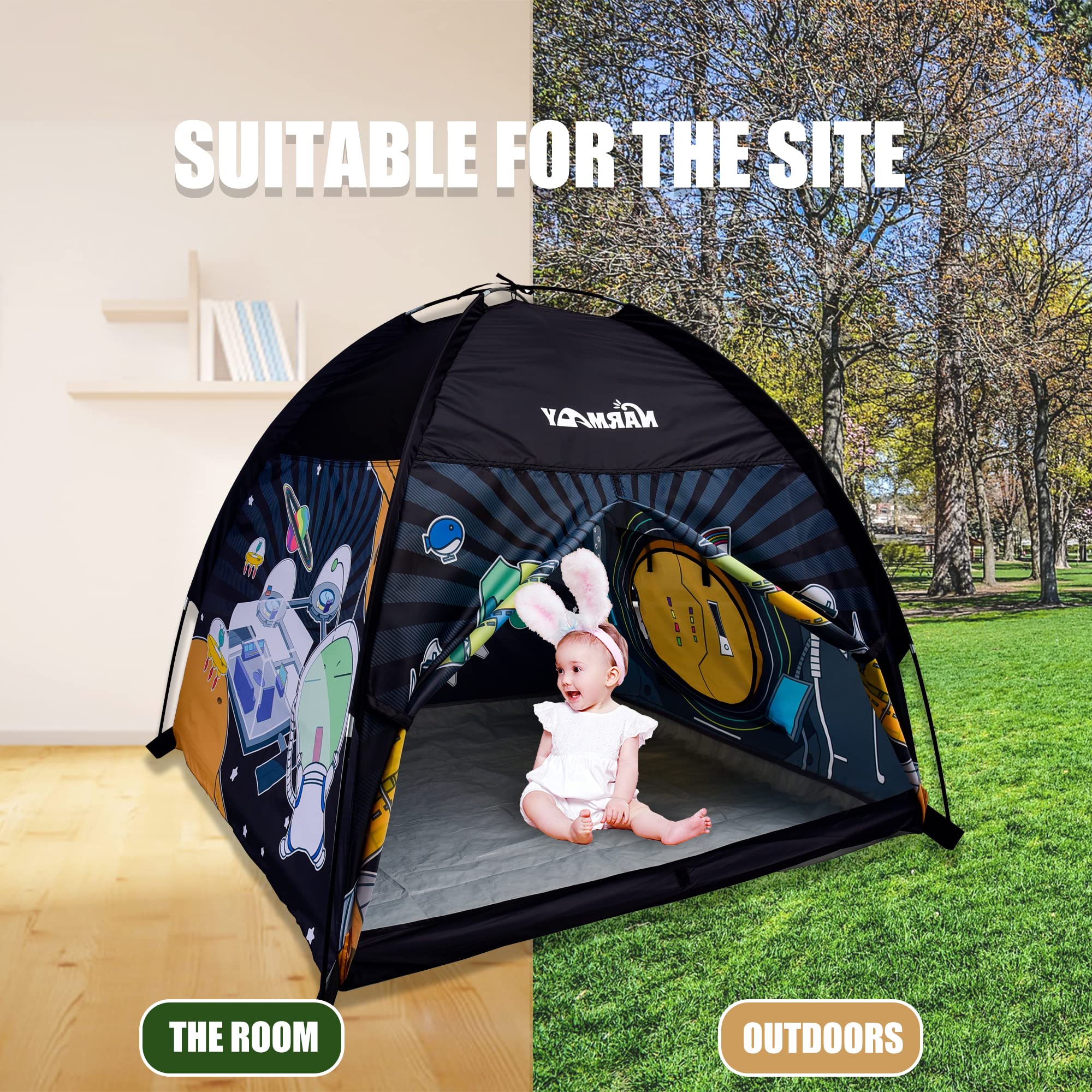 NARMAY® Play Tent Space World Dome Tent for Kids Indoor/Outdoor Fun - 48 x 48 x 40 inch
