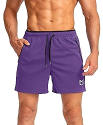 Men's Running Shorts with Zipper Pockets Quick Dry