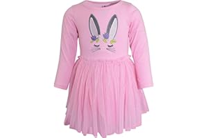 UNIQUE BABY Girls Long Sleeve Tulle Tutu Dresses for Kid and Toddler