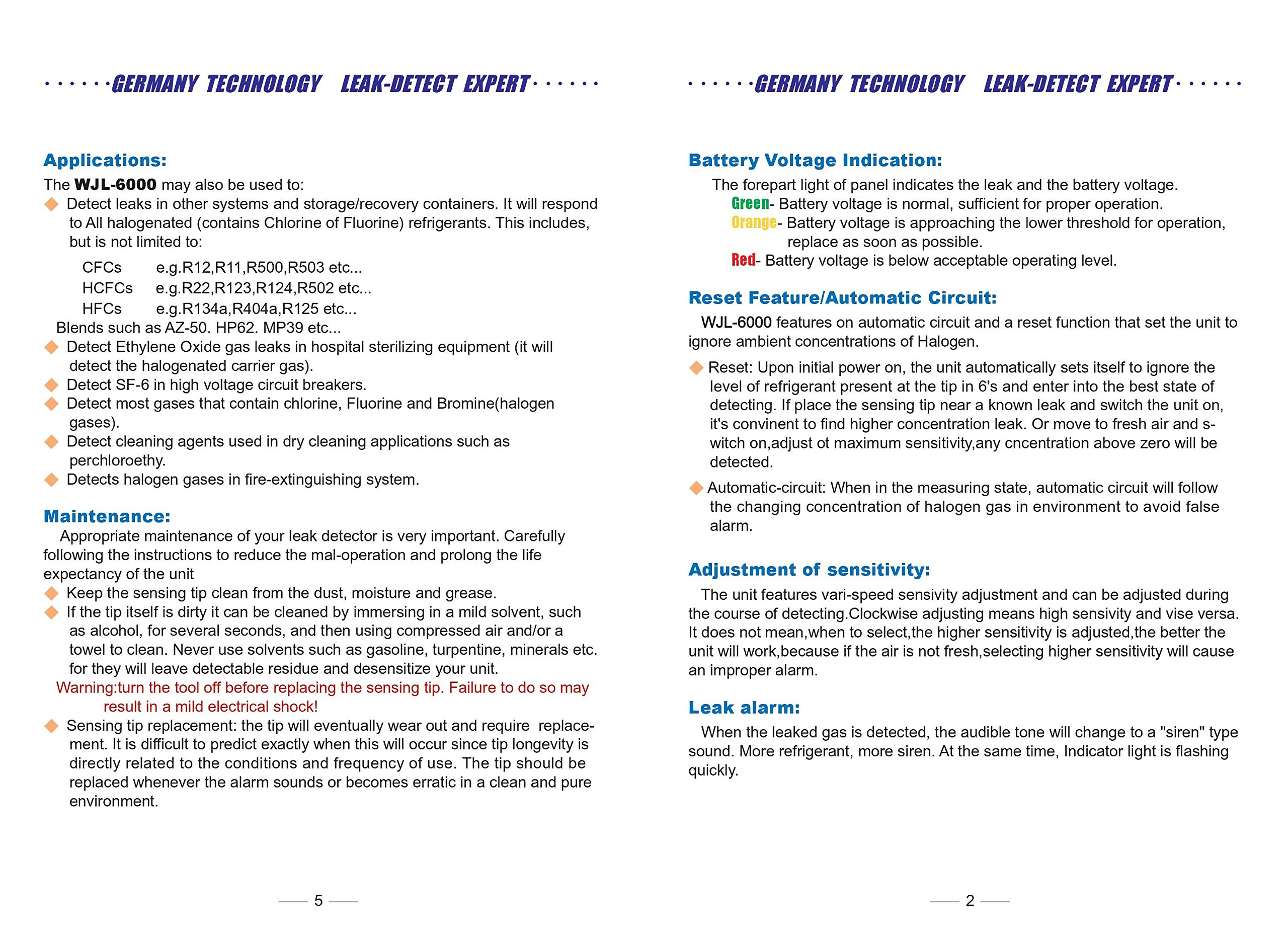 LotFancy Refrigerant Freon Leak Detector for HFC CFC Halogen R134a