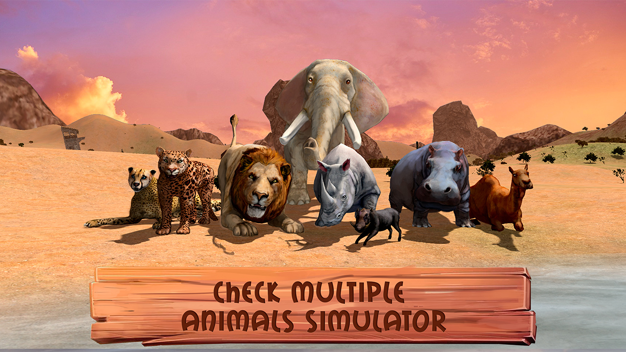 Wild Animals World Savannah Surviving Simulator Multiple Choices to