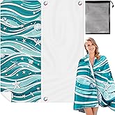 ARefugen Wave Magnetic Beach Towel - 74.8"x30" Sand Free Quick Dry Microfiber Towel with Built-in Magnets Lightweight for Beach Chair Car Door Pool Travel Camping Yoga with Storage Bag