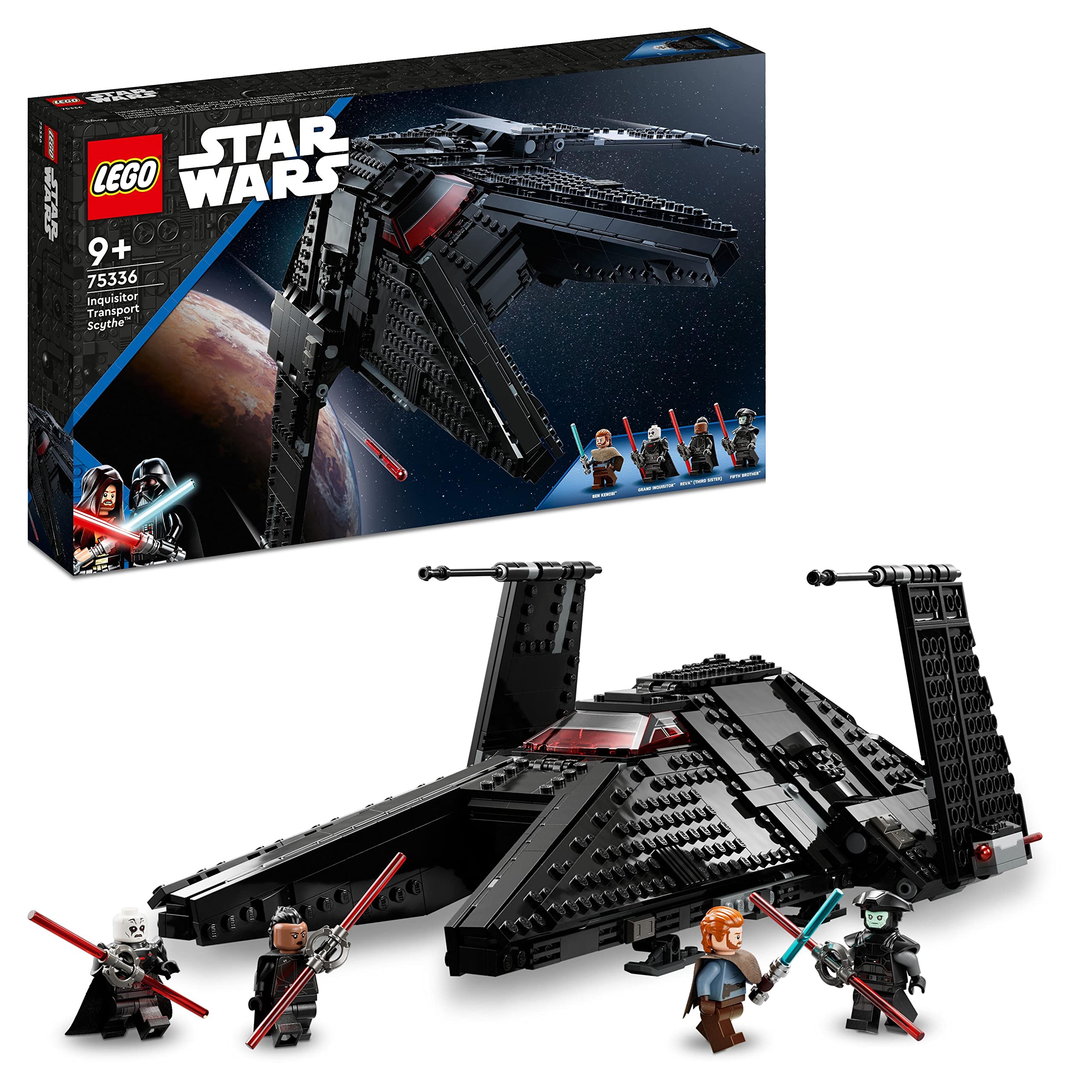 LEGO Star Wars Inquisitor Transport Scythe 75336 Building Kit; Fun Gift Idea for Kids Aged 9 and over; Features a Buildable Toy Starship, Ben Kenobi and the Grand Inquisitor (924 Pieces)