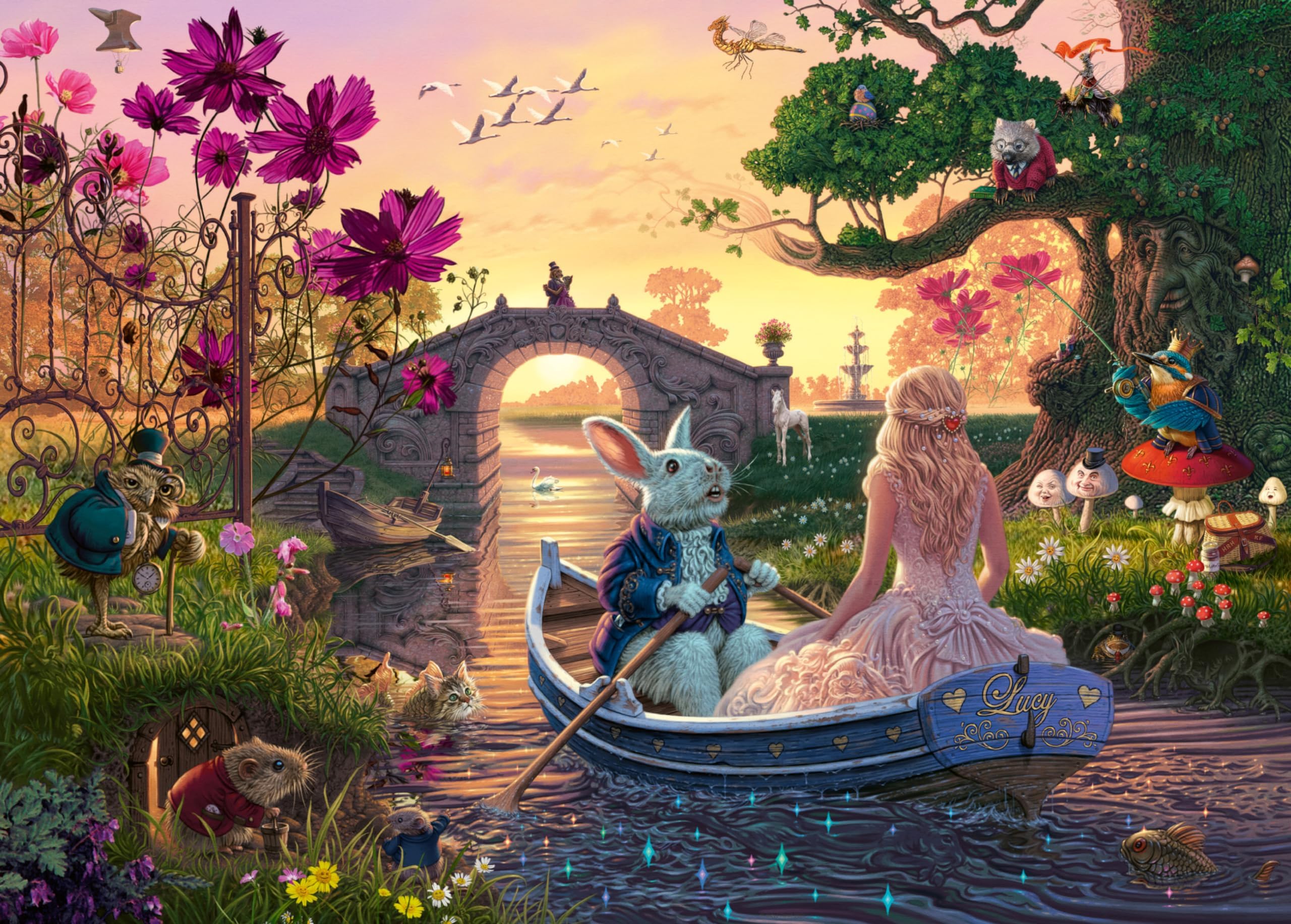 Ravensburger Look & Find No.1 Enchanted Lands 1000 Piece Jigsaw Puzzles for Adults and Kids Age 12 Years Up - Hidden Images