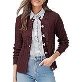 QUEZHU Women Fashion Cardigan Sweaters Casual Long Sleeve Button Down Knit Fall Cardigan Jackets