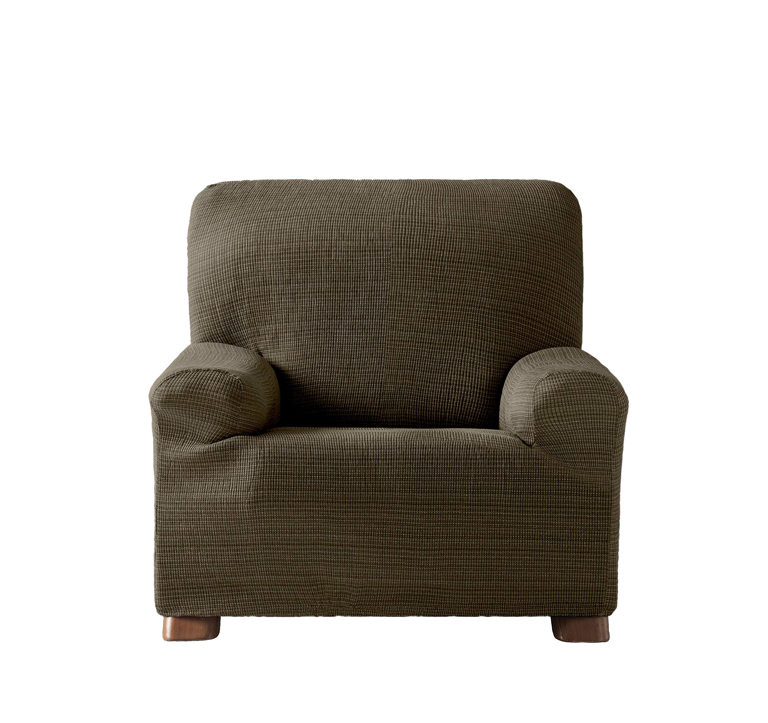 Eysa Aquiles Elastic Sofa Cover 1-Seat, Polyester-Cotton, brown, 37 x 29 x 5 cm