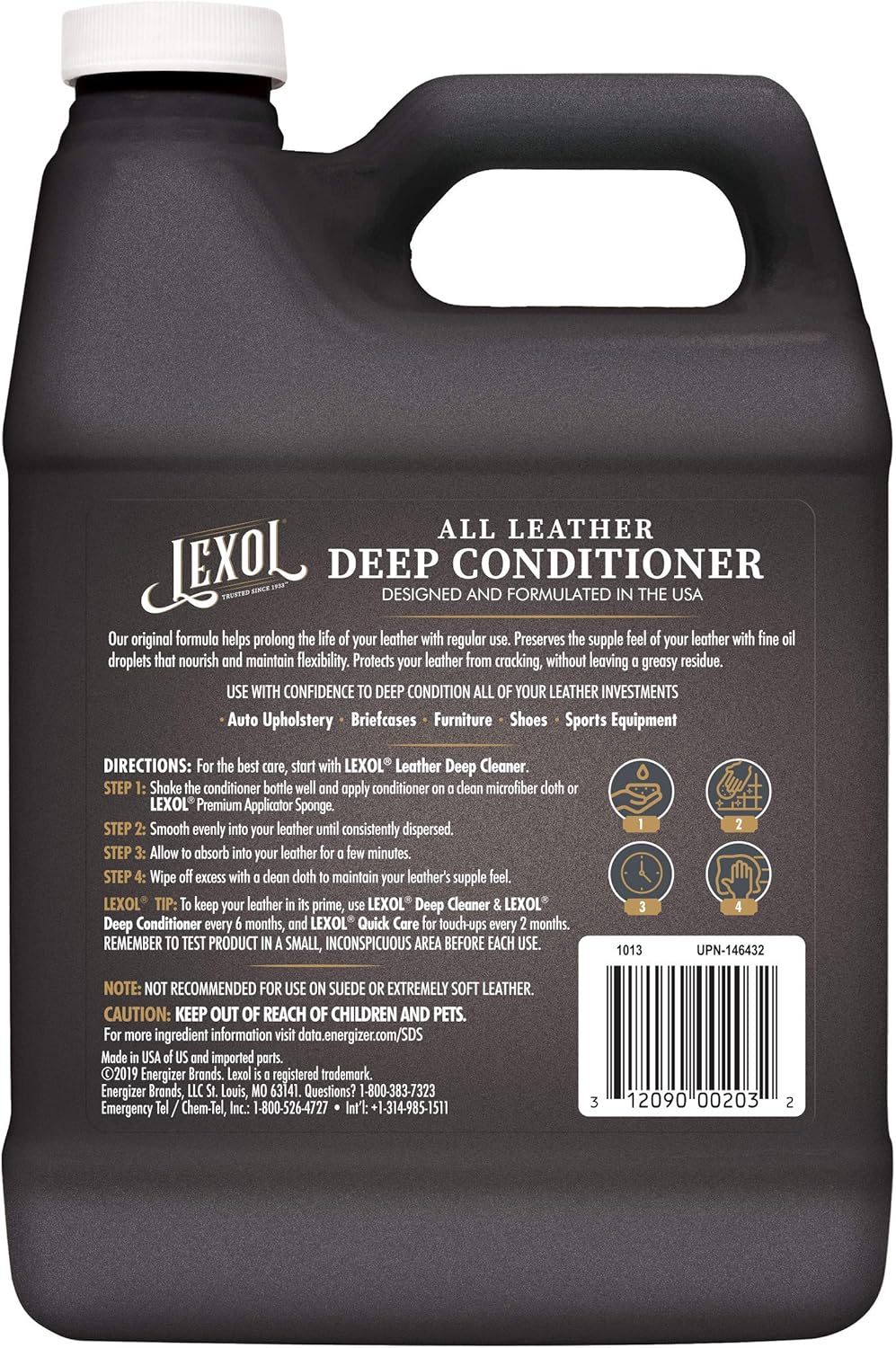 Amazon Com Lexol Leather Conditioner 1 Liter Leather Cleaner