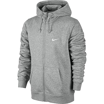 nike men's club swoosh full zip fleece hoodie