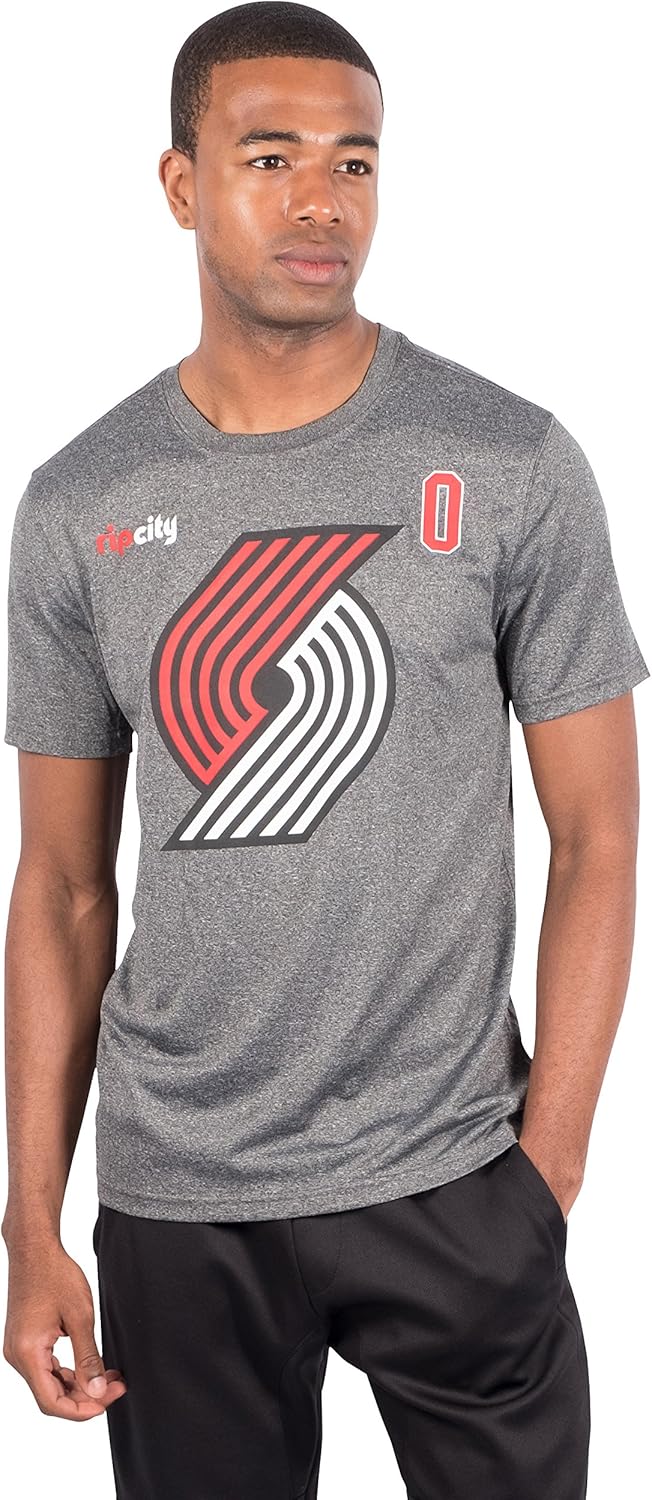NBA Mens Damian Lillard Portland Trailblazers Mens T-Shirt Short Sleeve Tee Shirt Clothing 