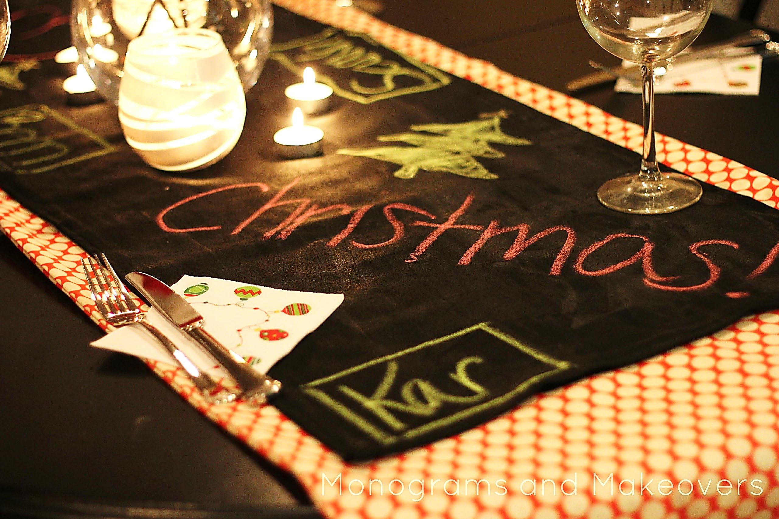 Roll-Up Chalkboard/Blackboard Table Runner, Banner