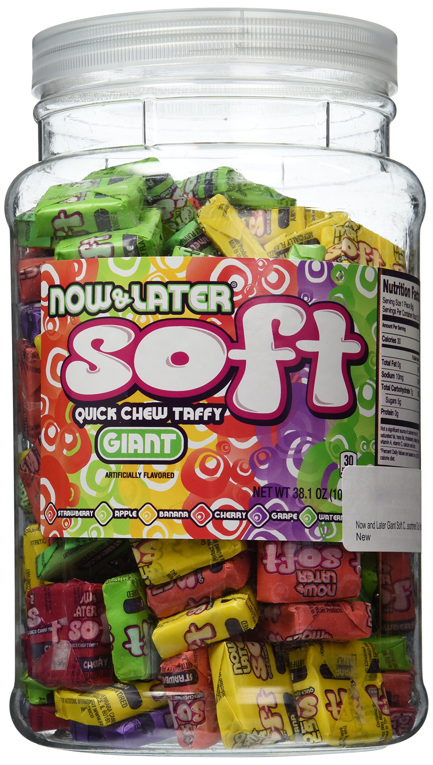 Galleon Now And Later Giant Soft Chewy Taffy Candy Assortment Tub