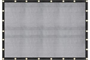 [Windscreensupplyco] 60-70% 10 FT X 12 FT Mesh Tarp/Shade Cloth 9-Needle Knitted Heavy Duty Black with Grommets for Green House, Garden, pergola, Pools, Dump Truck - MT1012BLKX1