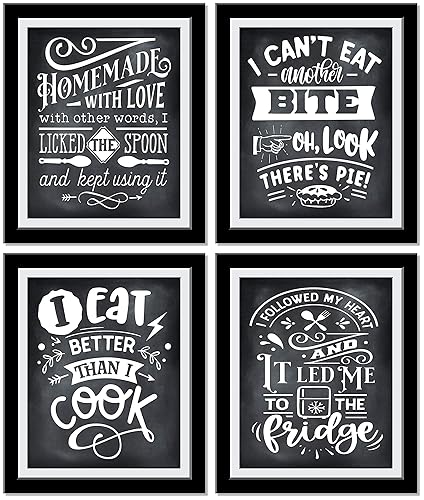 Amazon Com Kitchen Wall Decor Set Of 4 Cool Funny Kitchen Signs Wall Decor Motivational Kitchen Art Home Decor Funny Kitchen Decor 8 X 10 Unframed Prints Handmade