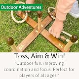 Jaques of London Original Compact Garden Quoits Luxury Set - Family Fun view 4